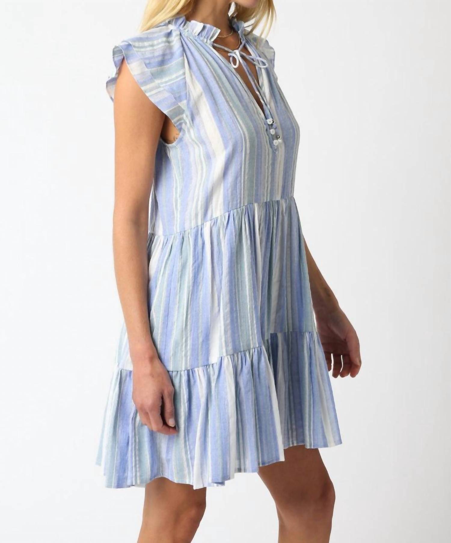 Olivaceous - Kaia Stripe Mini Dress