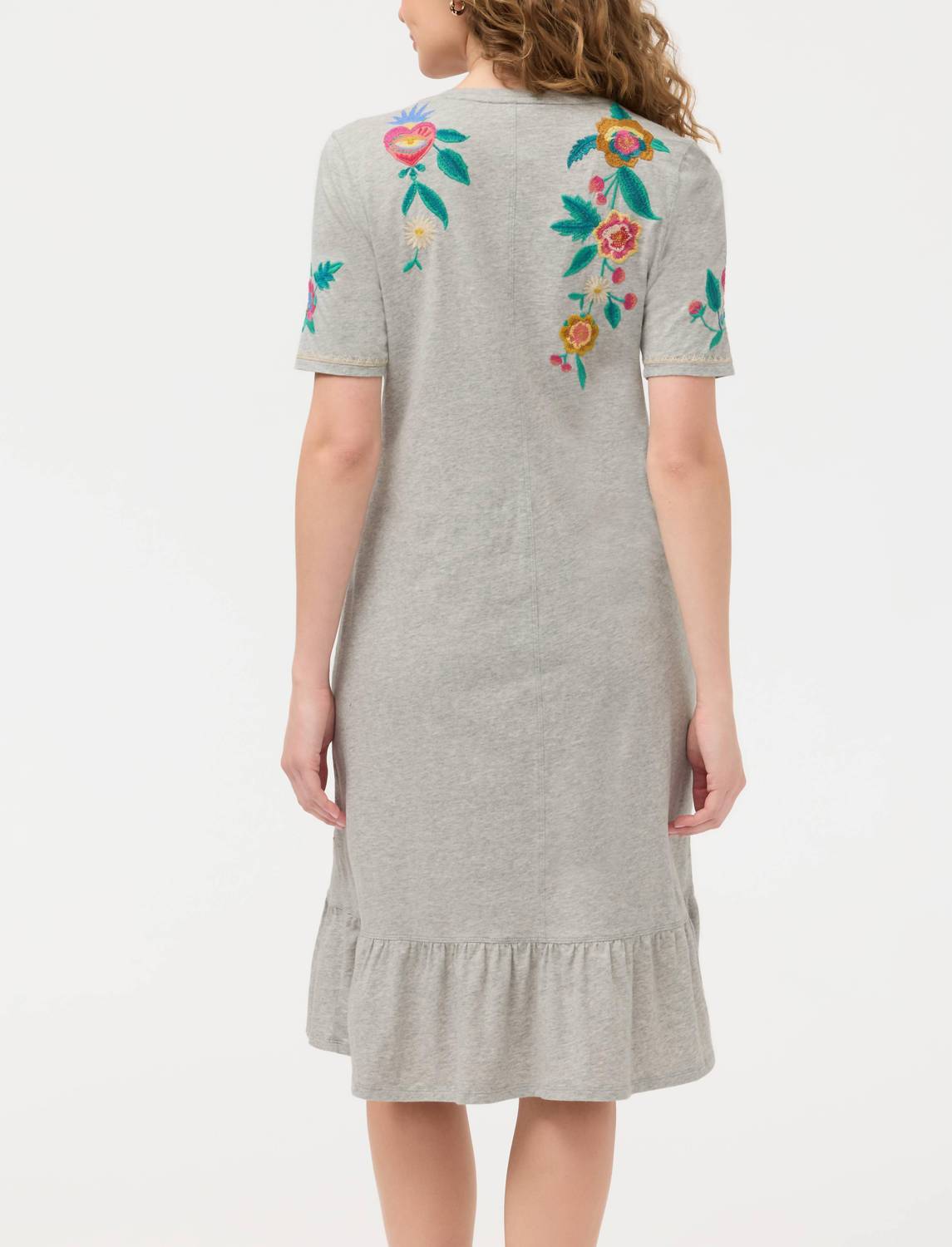 Johnny Was - ZIVIANA RUFFLE HEM KNIT MIDI DRESS