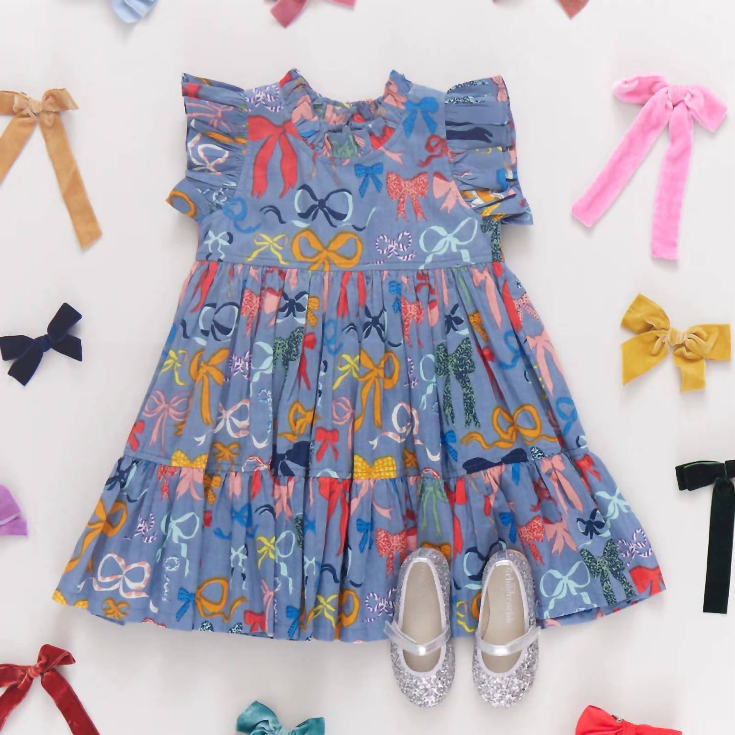 Pink Chicken - Girls Bows On Bows Dress