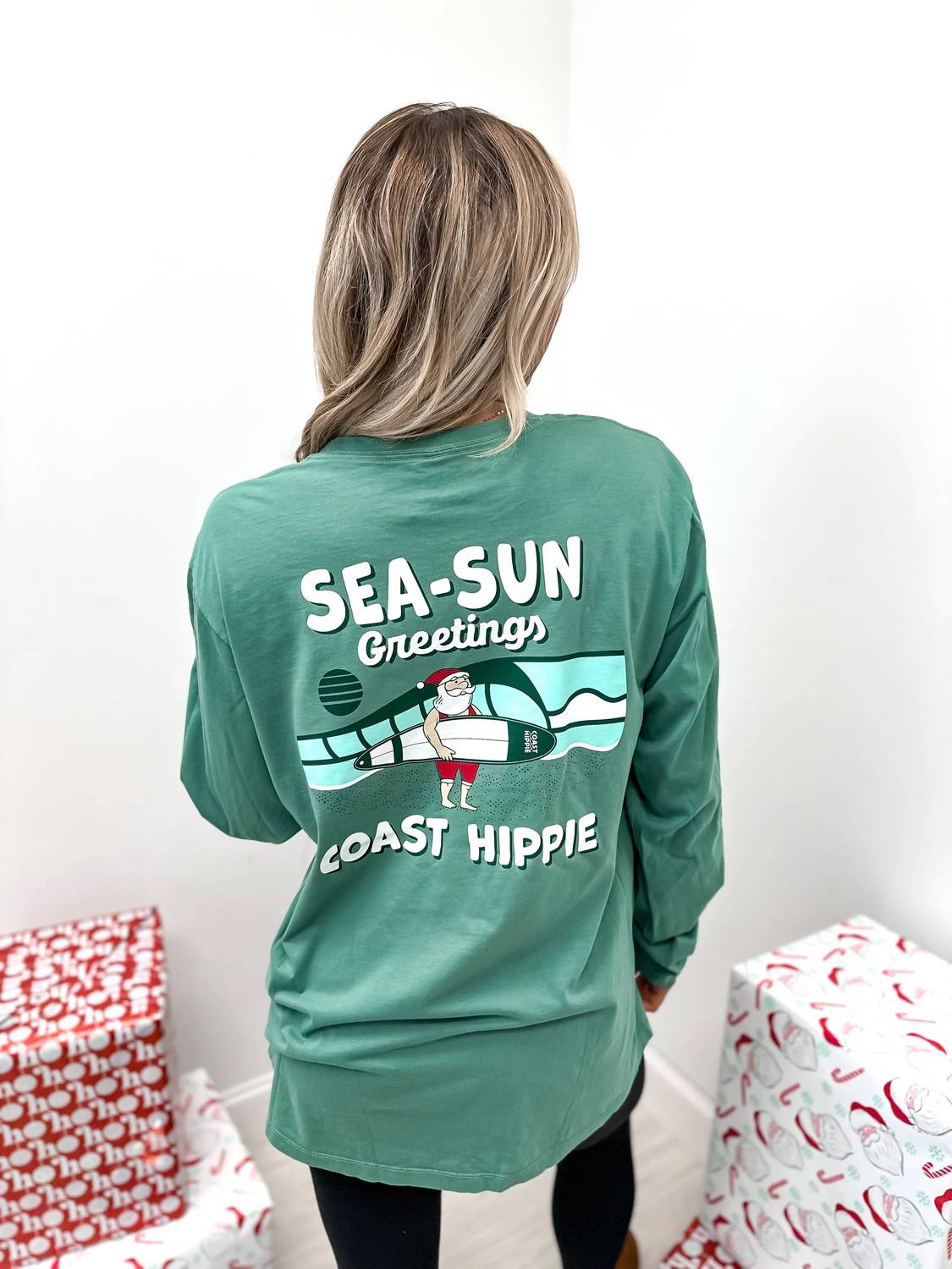 Coast Hippie - Sea-sun Greetings Long Sleeve Top