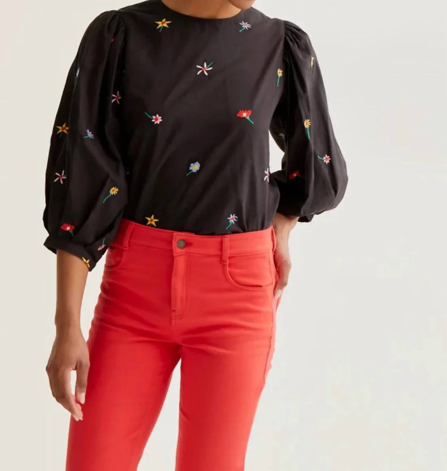 Compania Fantastica - Long Sleeve Floral Top
