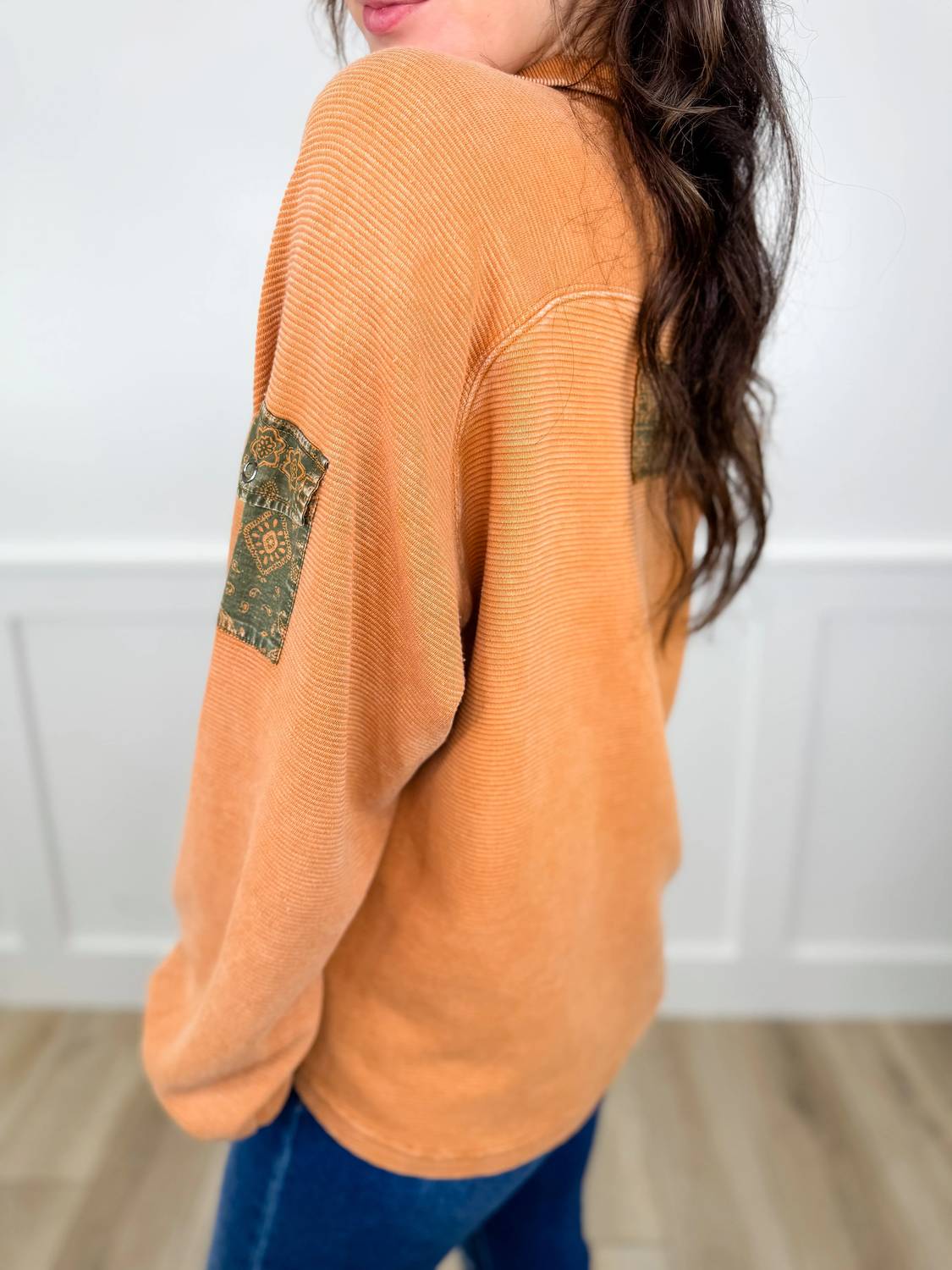 Easel - All Good Vibes Ribbed Long Sleeve Top