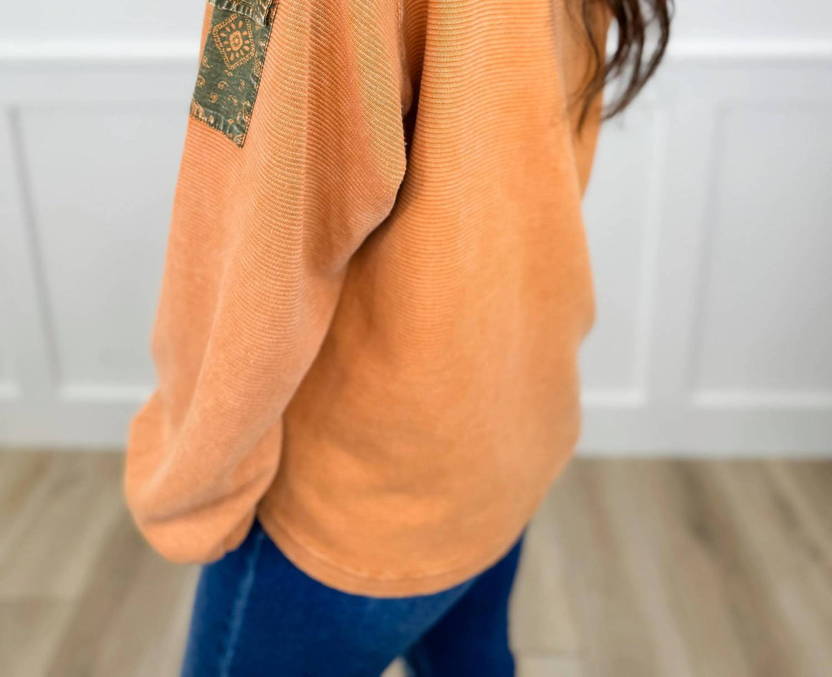 Easel - All Good Vibes Ribbed Long Sleeve Top