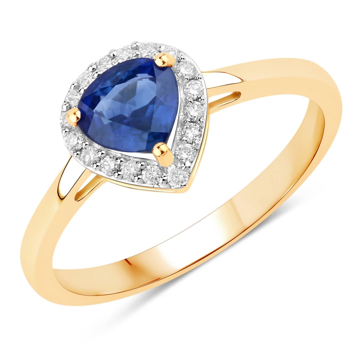 Diana M Jewels - Women's Pear Natural Blue Sapphire Fashion Ring (0.73 Ct) - Delicate