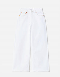 Re/Done - Women's Mid Rise Wide Leg Crop Jeans