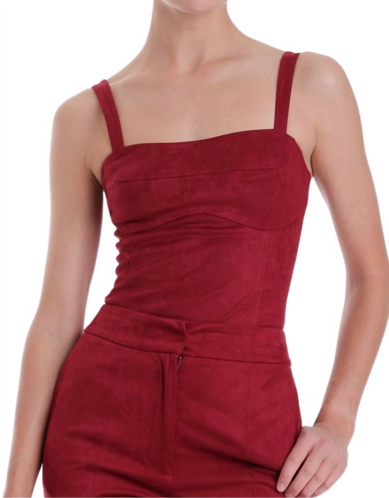 Karina Grimaldi - Veronica Suede Bodysuit