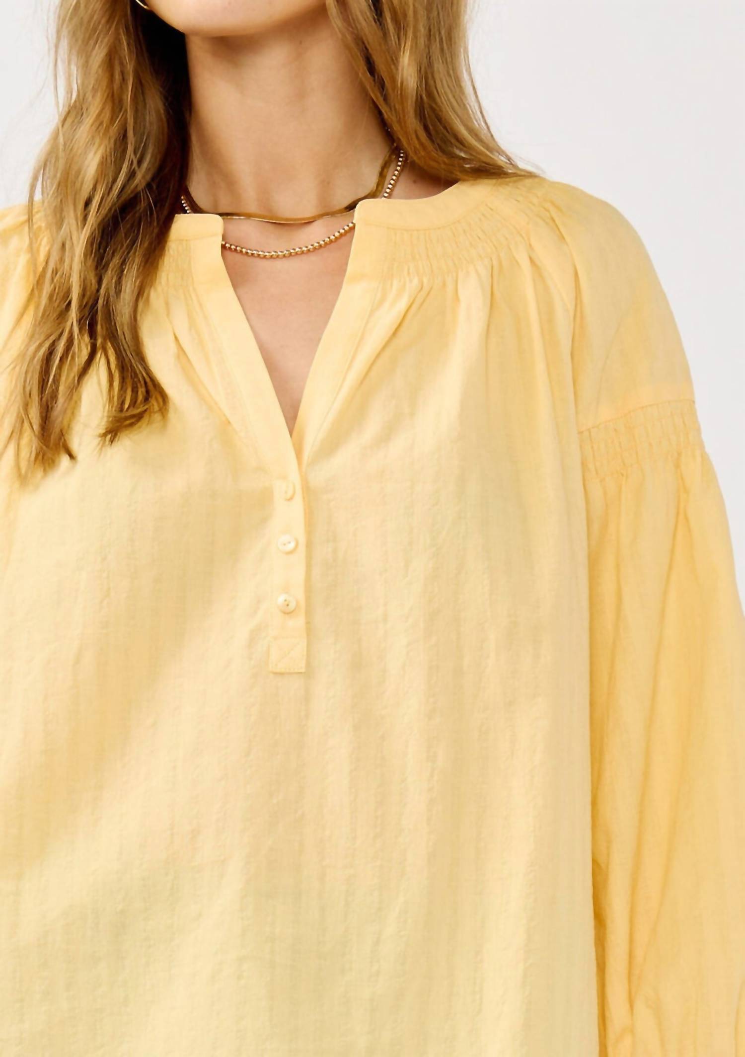 LOVESTITCH Sundrop Blouse in yellow - women's blouse - view 4