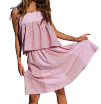 Rose Carmine - Women's Rayures Skirt