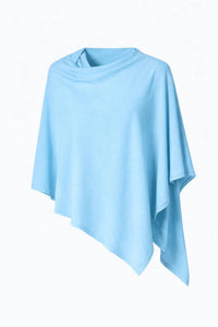 J'Envie/Eli The Calella Cape Top in turquoise - women's blouse - detail view