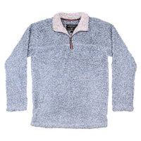 TRUE GRIT Men's Softest Tip Shearling 1/4 Zip Pullover in chambray - women's sweater