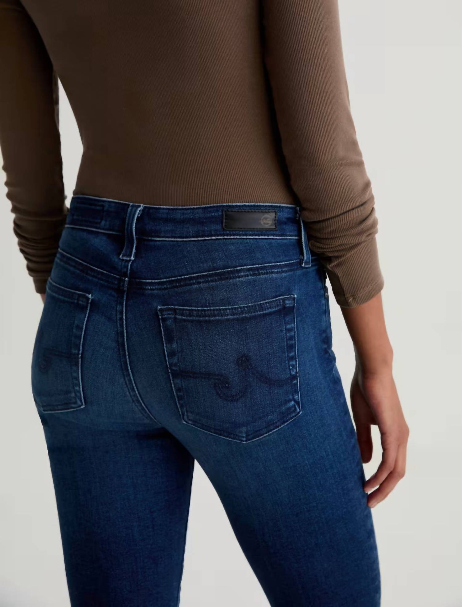 AG Jeans Mari Mid Rise Slim Straight Jeans in epilogue - women's jeans - view 6