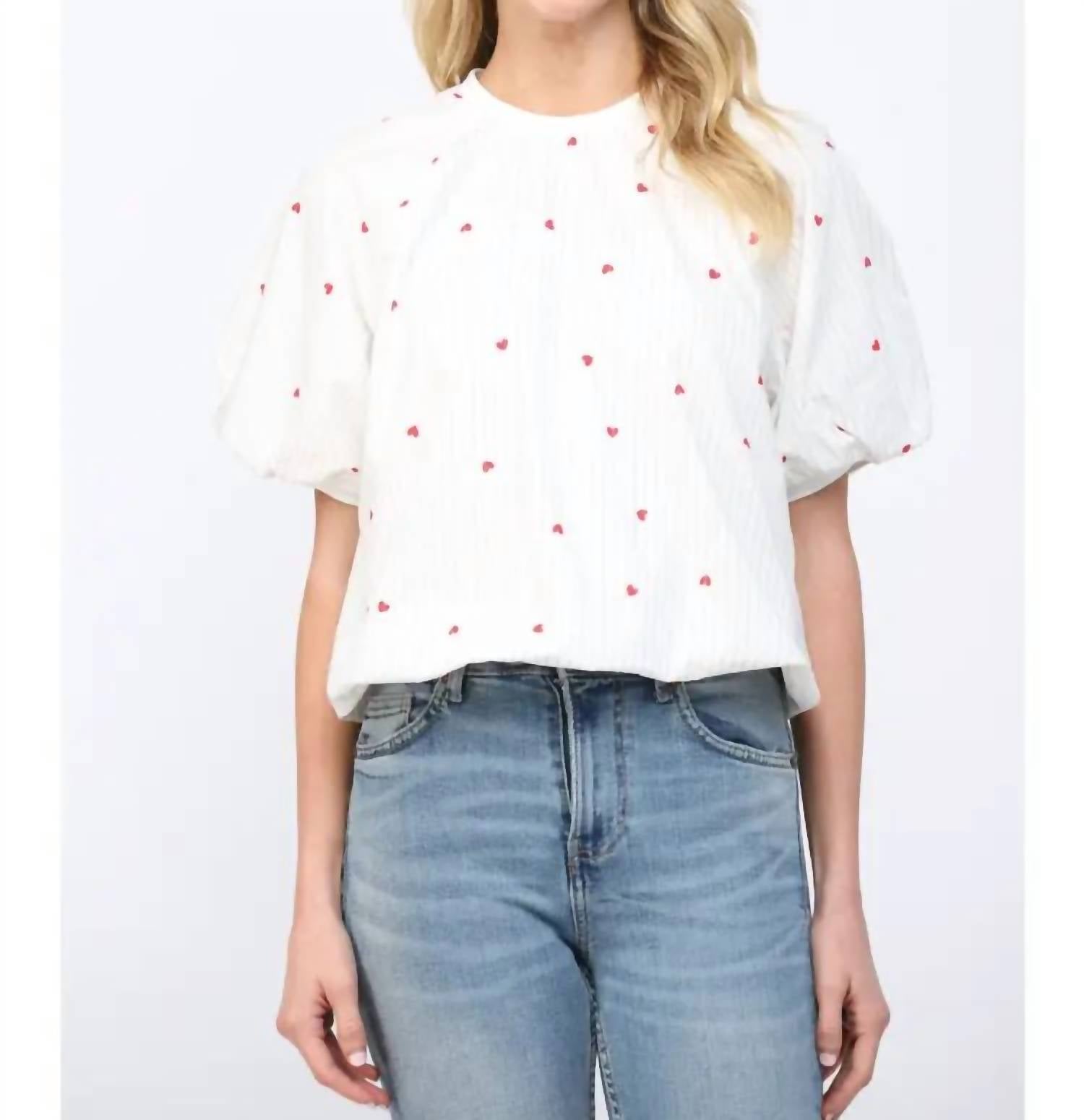 Fate - Love Note Puff Sleeve Top
