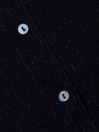 L'Agence Indiana Blouse in midnight metallic strips - women's blouse - view 5