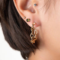 Gold & Honey - Women's Link Hoop Earrings