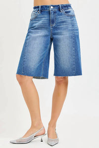 Risen - Slouchy Seamed Bermuda Shorts
