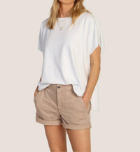 Dylan - Caplet Short Sleeve Top