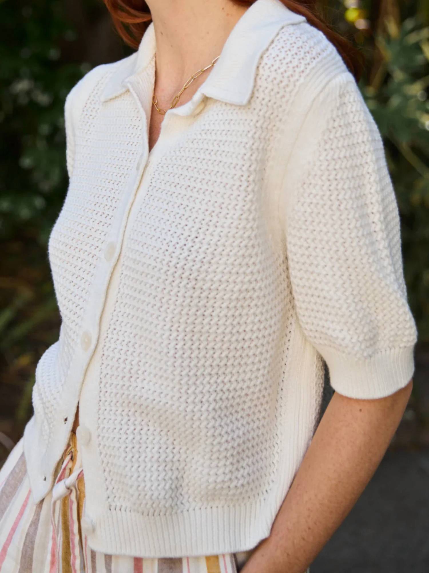 Margaret O'Leary - Z Stitch Polo Top