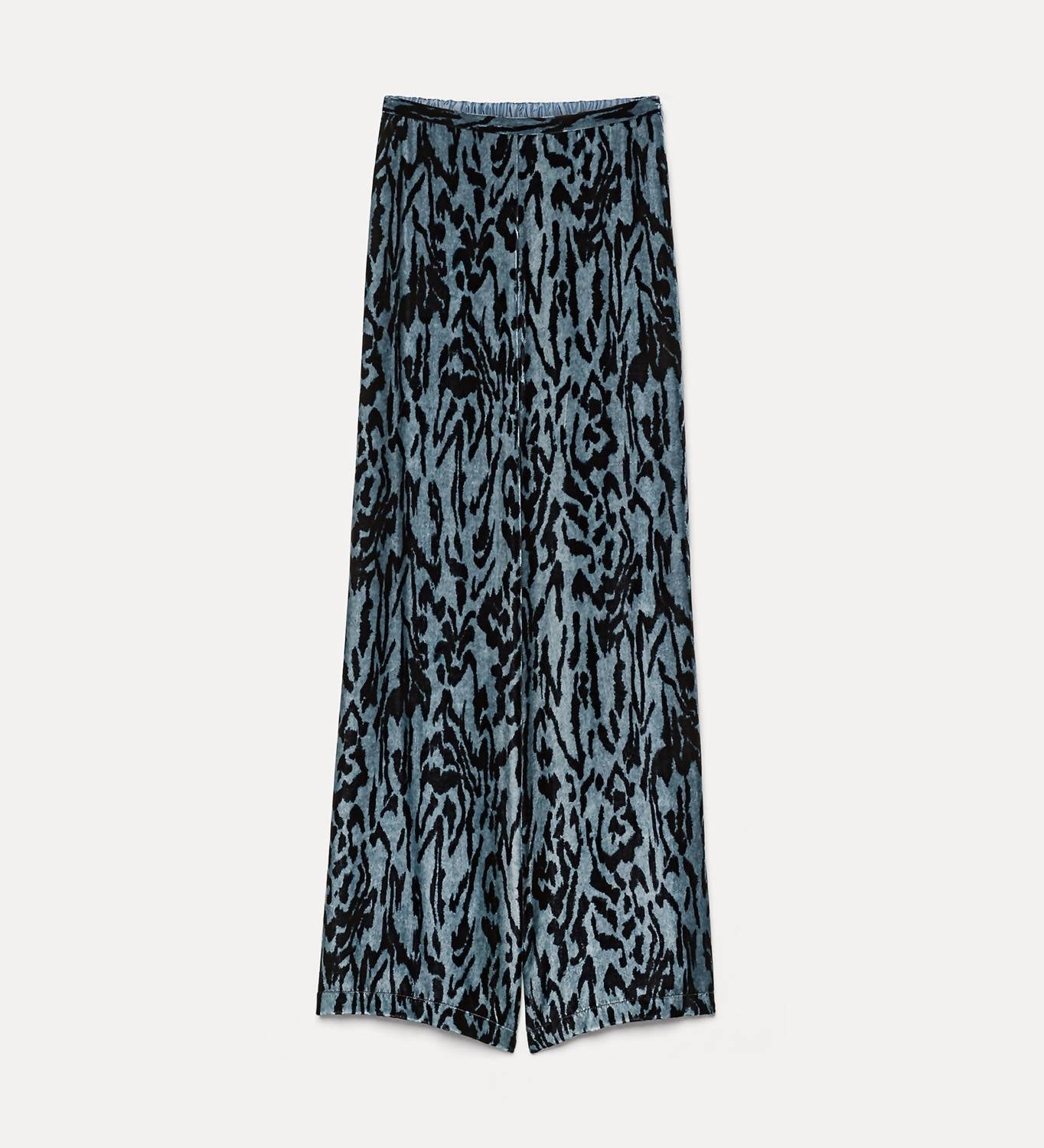 forte forte Moiree Print Velvet Pants in stone - women's pants - alternate view