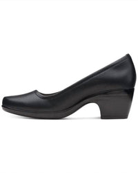 Clarks Women's Emily Belle Pump in black leather - women's heels - alternate view