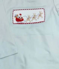 Banana Split - Boy's Santa's Sleigh Smocked Pant Set