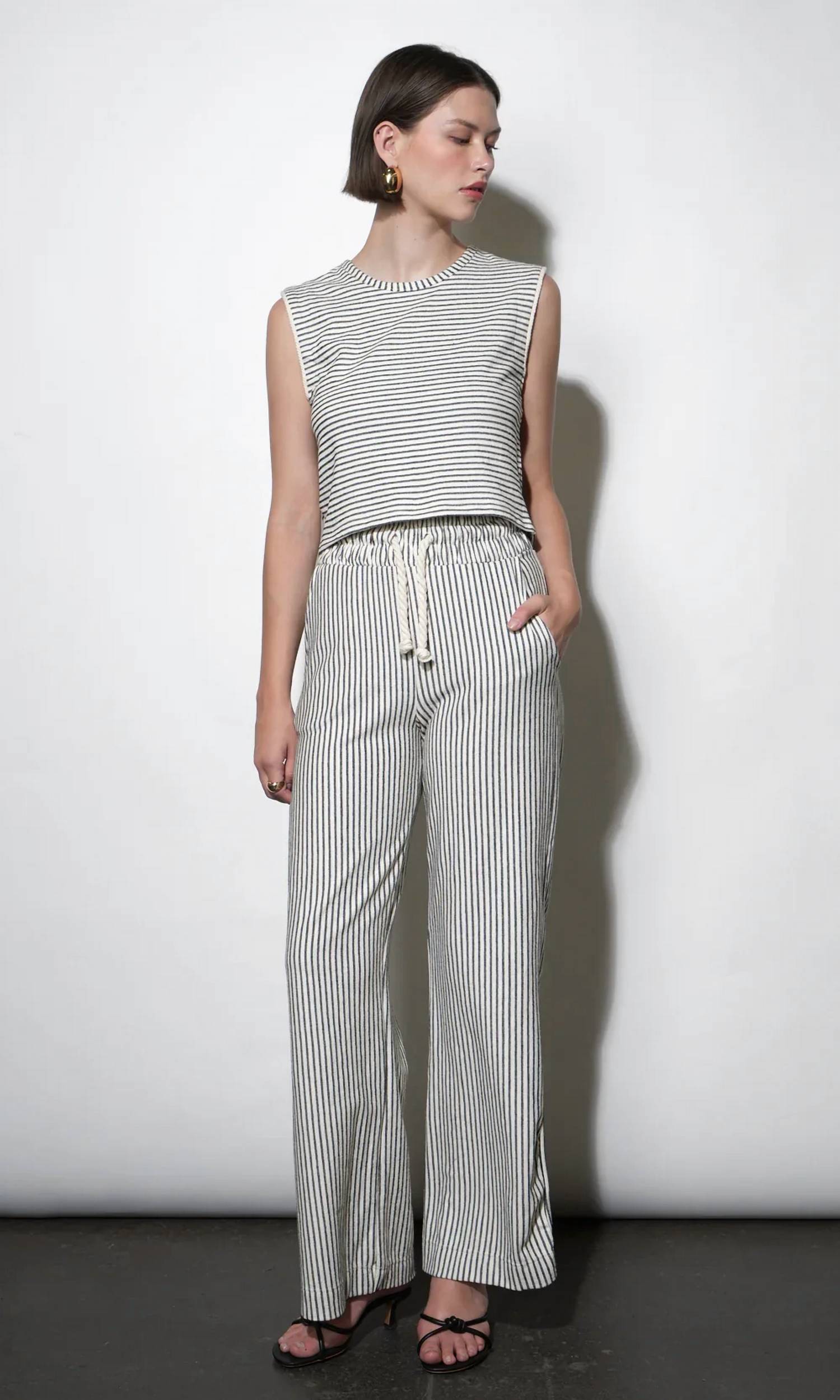 Greylin - Isla Wide Leg Knit Pull Up Pants