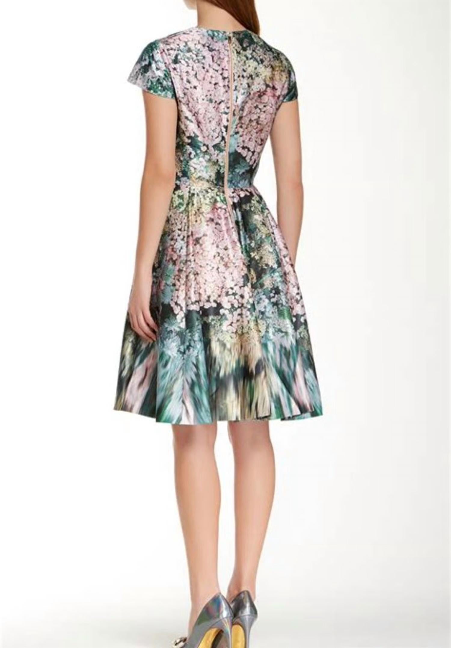 Ted Baker - Pre-loved Dixee Glitch Floral Fit & Flair Dress