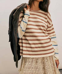Free People - Nina Stripe Long Sleeve Tee