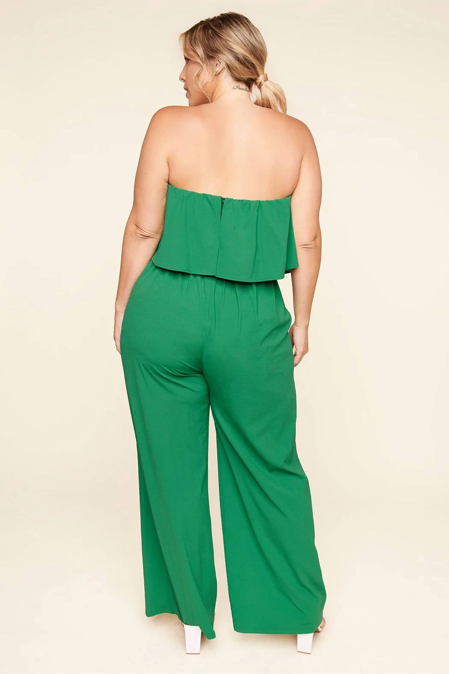 Sugarlips - Plus Elvie Strapless Jumpsuit curve