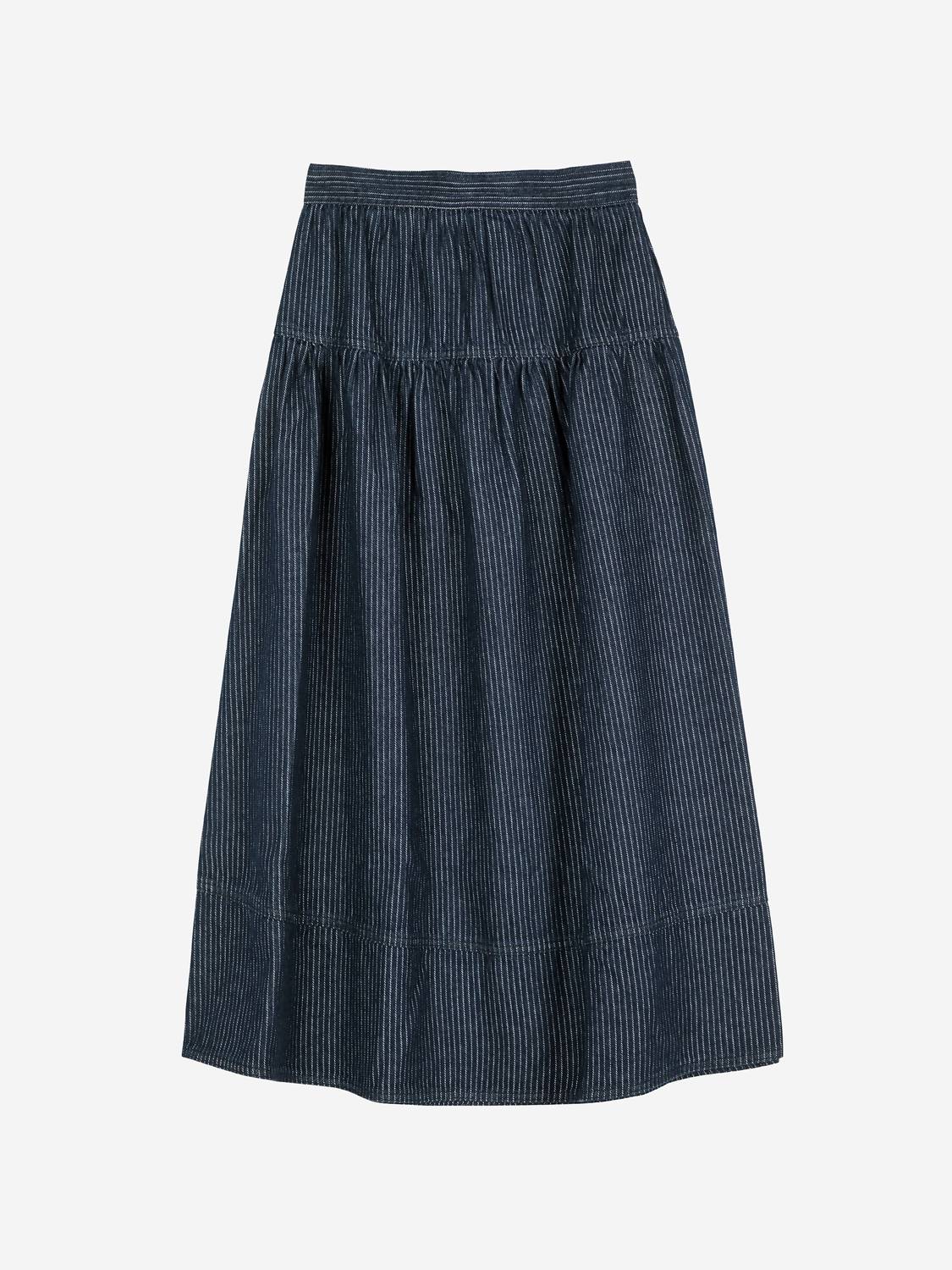 Bobo Choses - Evase Pinstripe Soft Denim Skirt