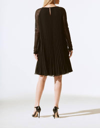 Joseph Ribkoff - Pleated Chiffon Sequined Party Dress