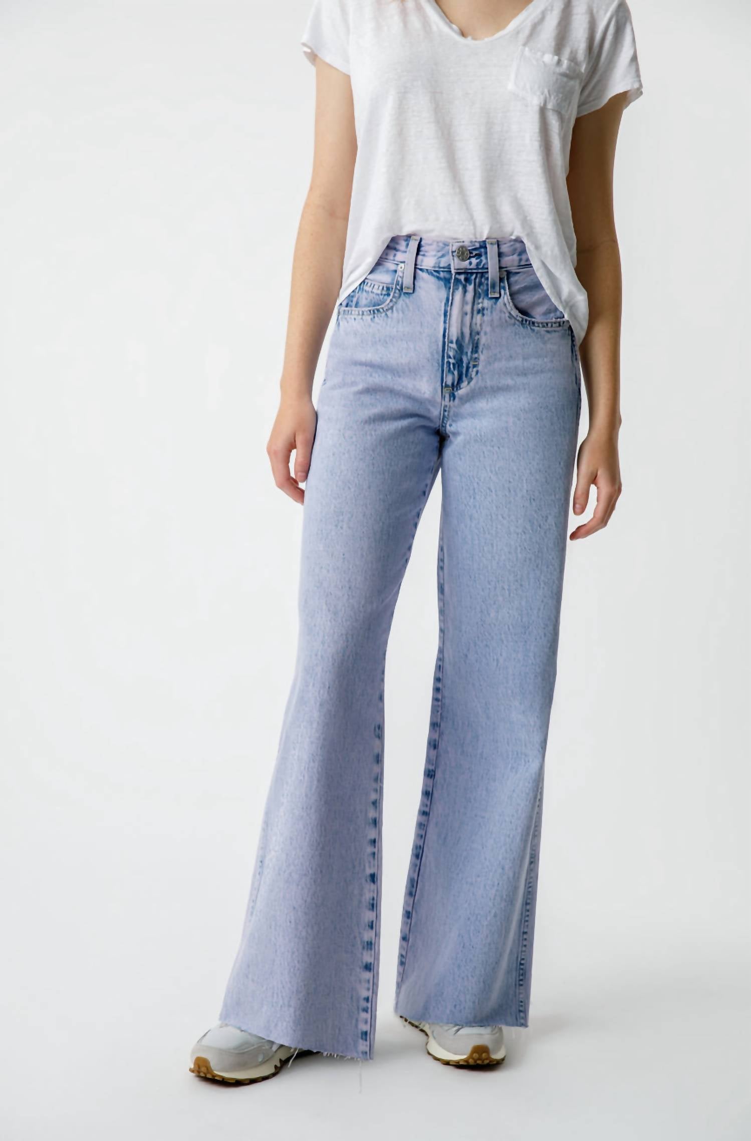 AMO Frida Wide Leg Jeans in rapture - women's jeans - alternate view