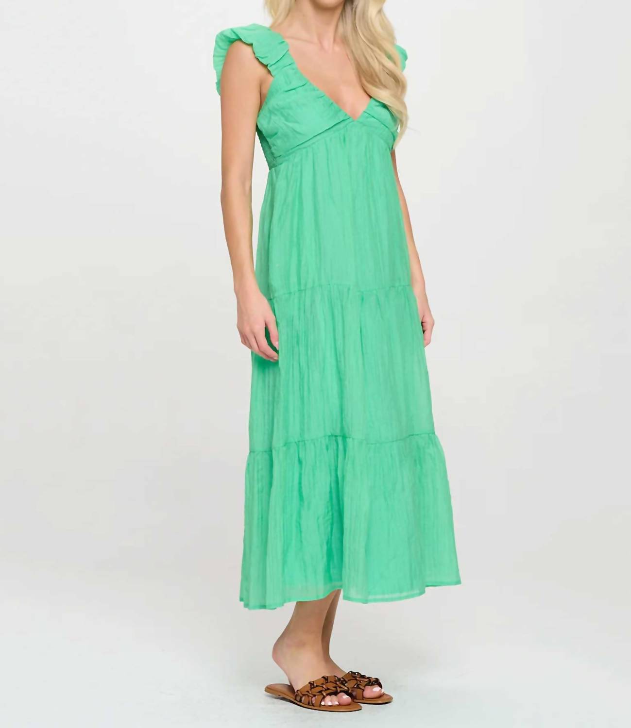 Meet Me in Santorini Breeze Maxi Dress in santorini breeze maxi dress in cypress - women's dress - alternate view
