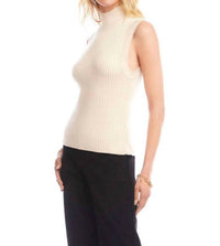 Karen Kane - Women's Ribbed Turtleneck Tank Top