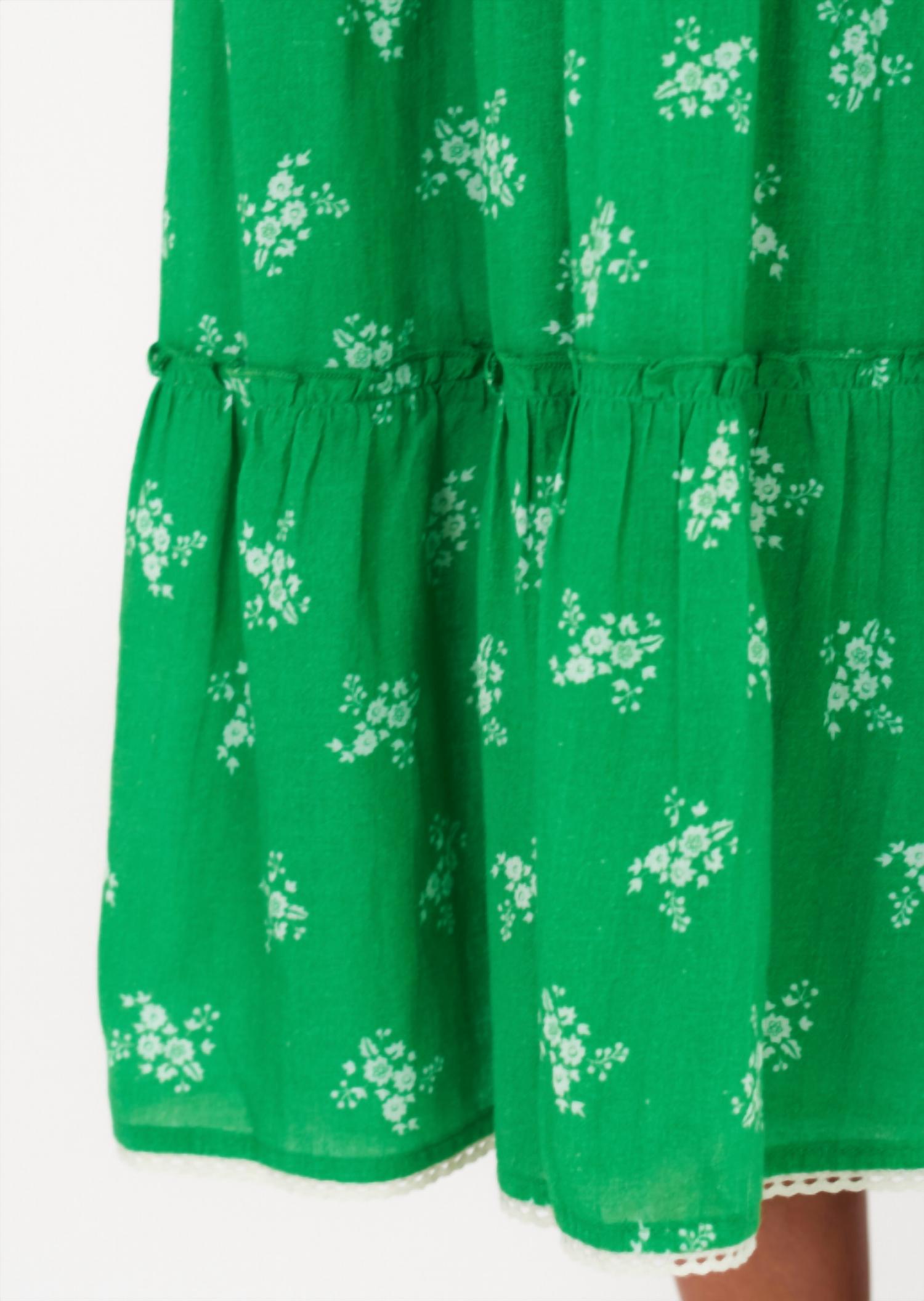 M.A.B.E. - Vivi Print Square Neck Maxi Dress