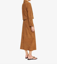 BY MALENE BIRGER Annie Suede Jacket in rusty sand - women's jacket - detail view