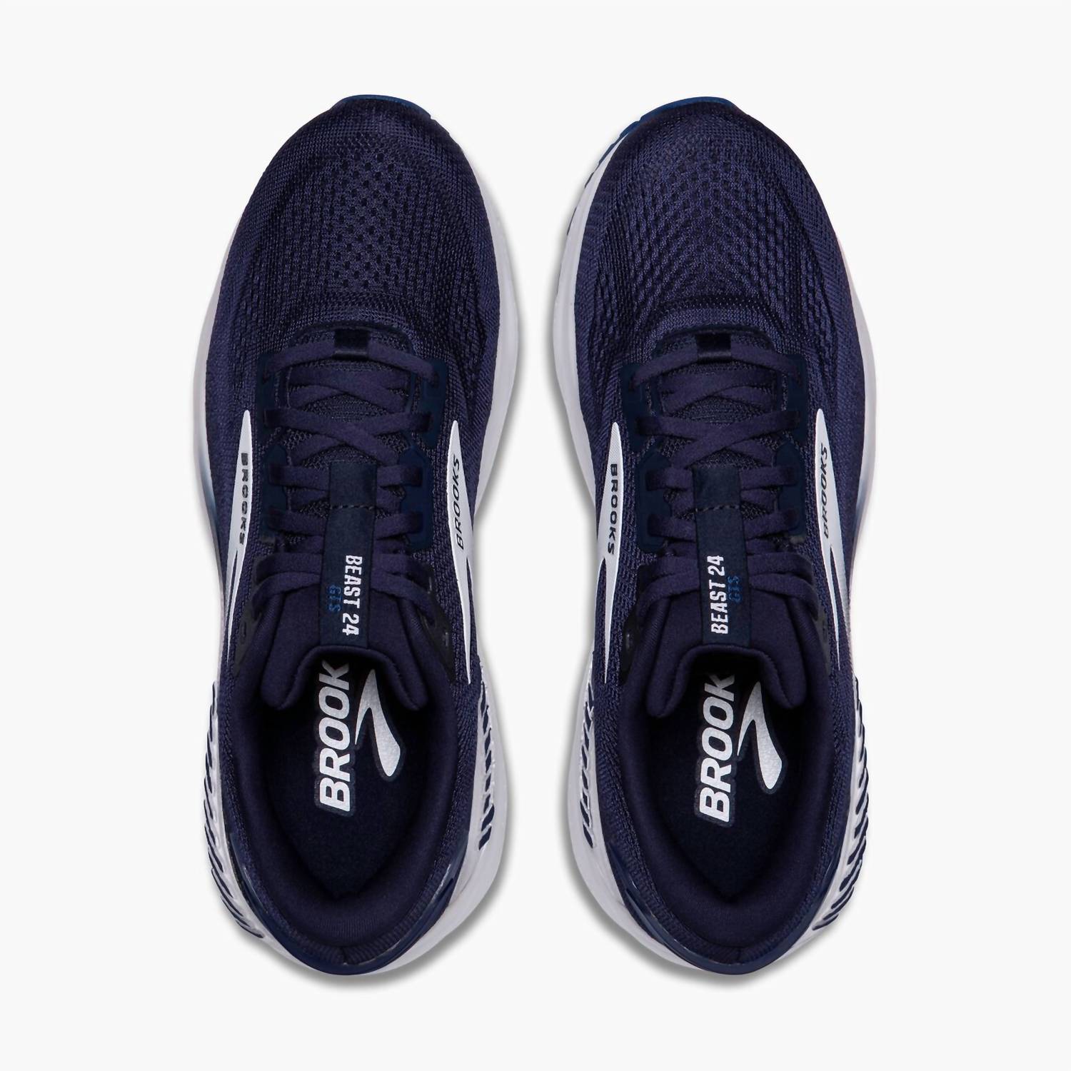 BROOKS Men's Beast Gts 24 Shoes in 452 peacoat truenavy white - men's sneaker - alternate view