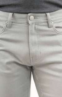 JACHS NEW YORK Straight Fit 5 Pocket Summer Commuter Pants in light grey - men's pants - view 4