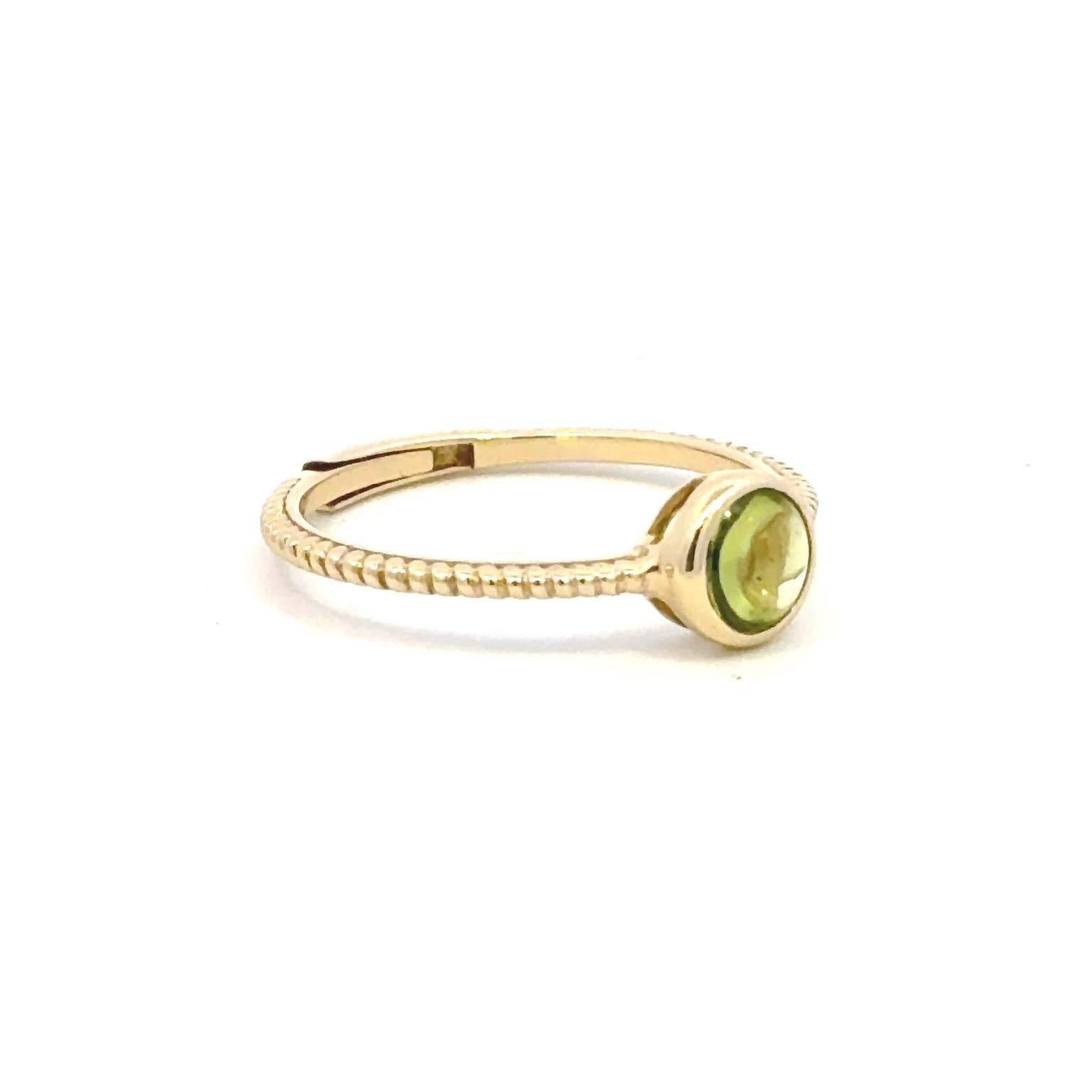 Aamiaa - Color Candy Collection Ring With 5mm Round Peridot