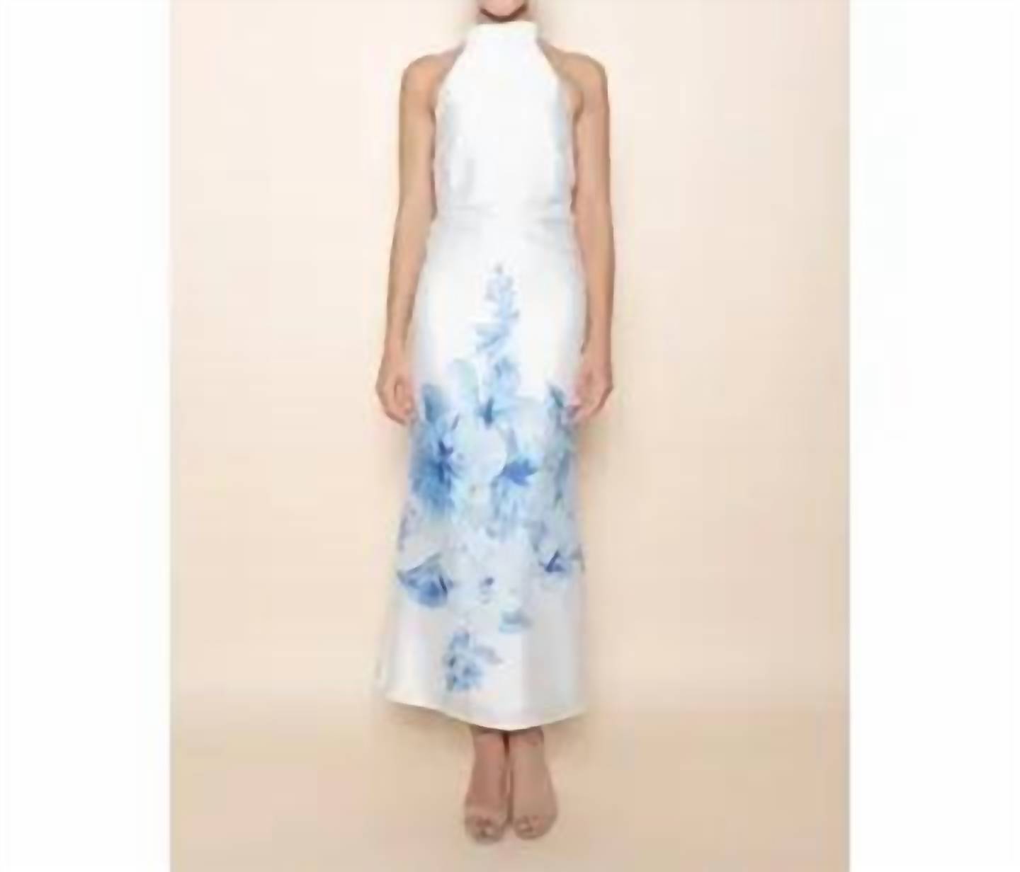 Fore Collection - Halter Back Neck Bow Maxi Dress