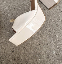 CHINESE LAUNDRY Women's Theresa Patent Platform Heel in bone - women's heels - detail view