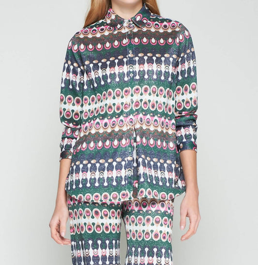 Vilagallo - Anastasia Geometric Lurex Shirt