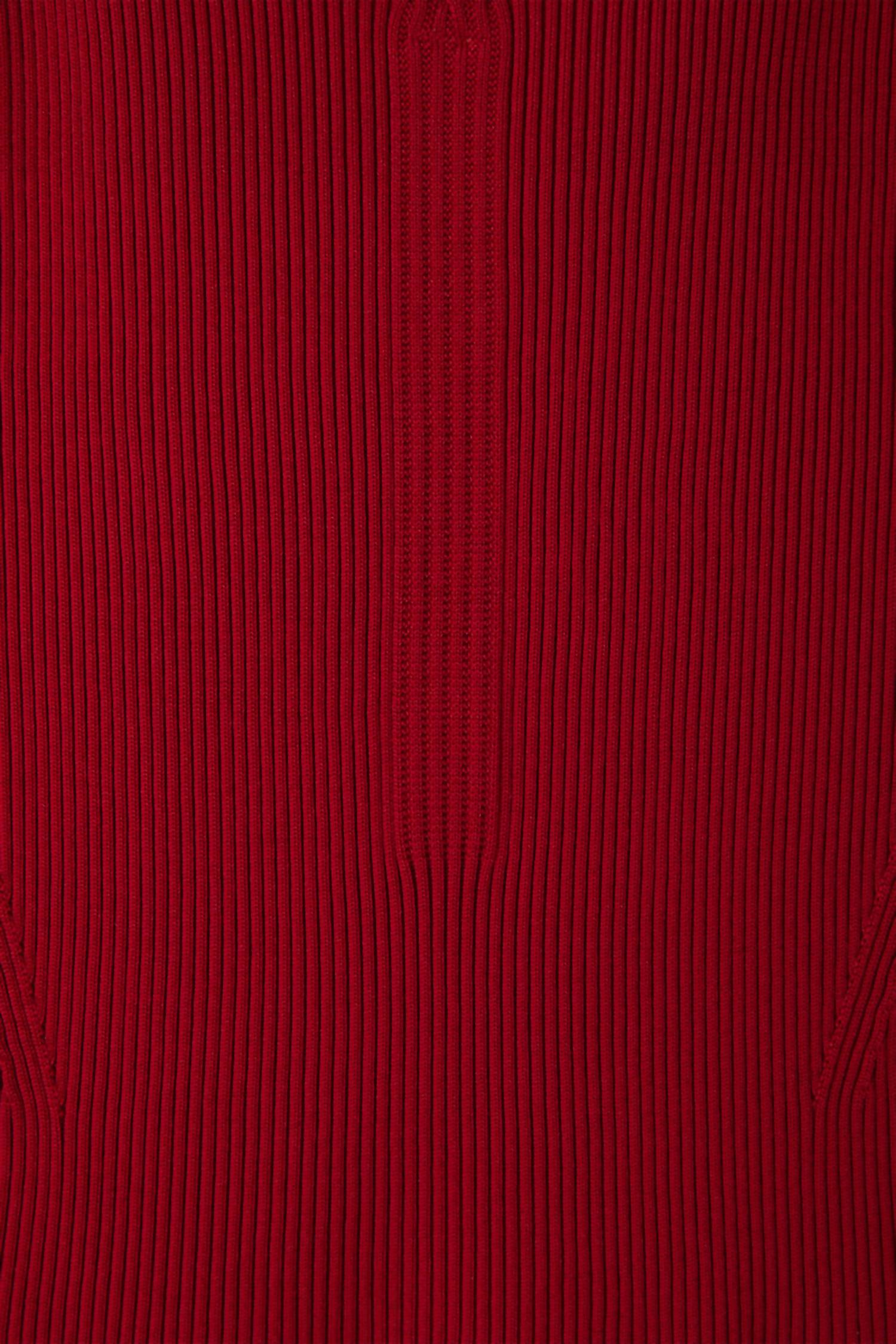 CFCL Women's Portrait Cami Top in maroon red - women's shirt - detail view