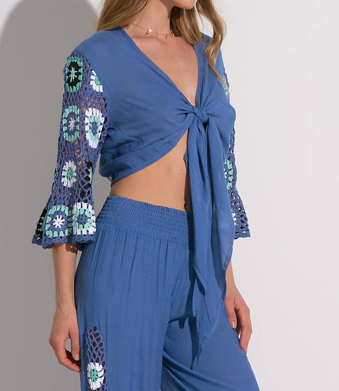 Elan - Palma Crochet Tie Top