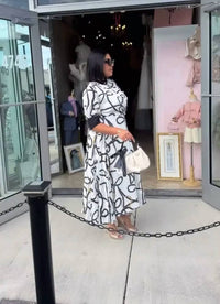 Gracia - Rope Chain Print Dress