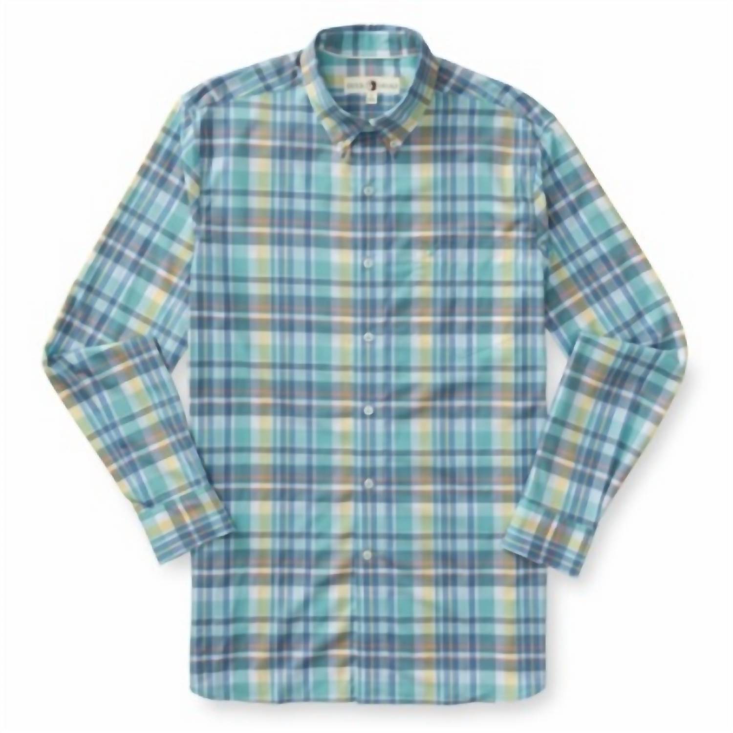 Duck Head - MEN'S PAGE PLAID LONG SLEEVE PERFORMANCE POPLIN SPORT SHIRT