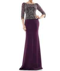Marsoni By Colors - Embroidered Lace Bodice Gown
