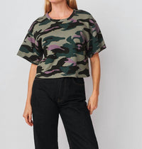 Sundry Cropped Sweatshirt Tee in signature green - women's t-shirt
