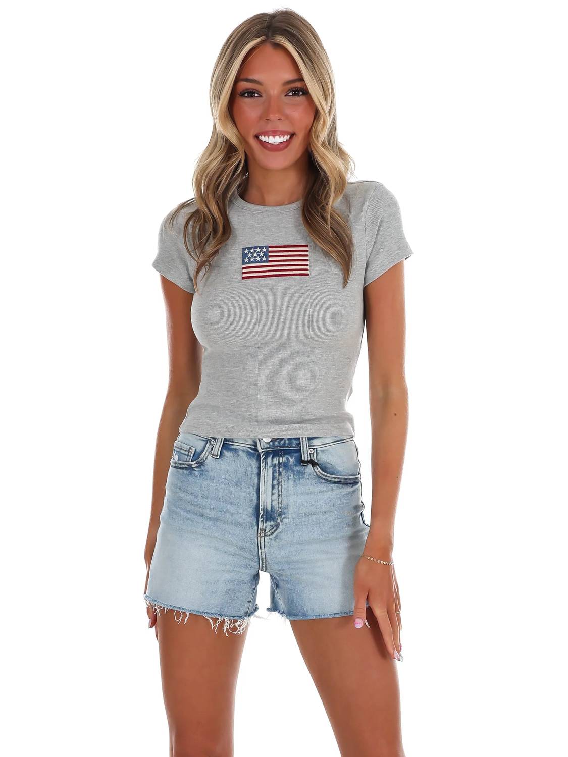 Le Lis - Star Spangled Short Sleeve Top