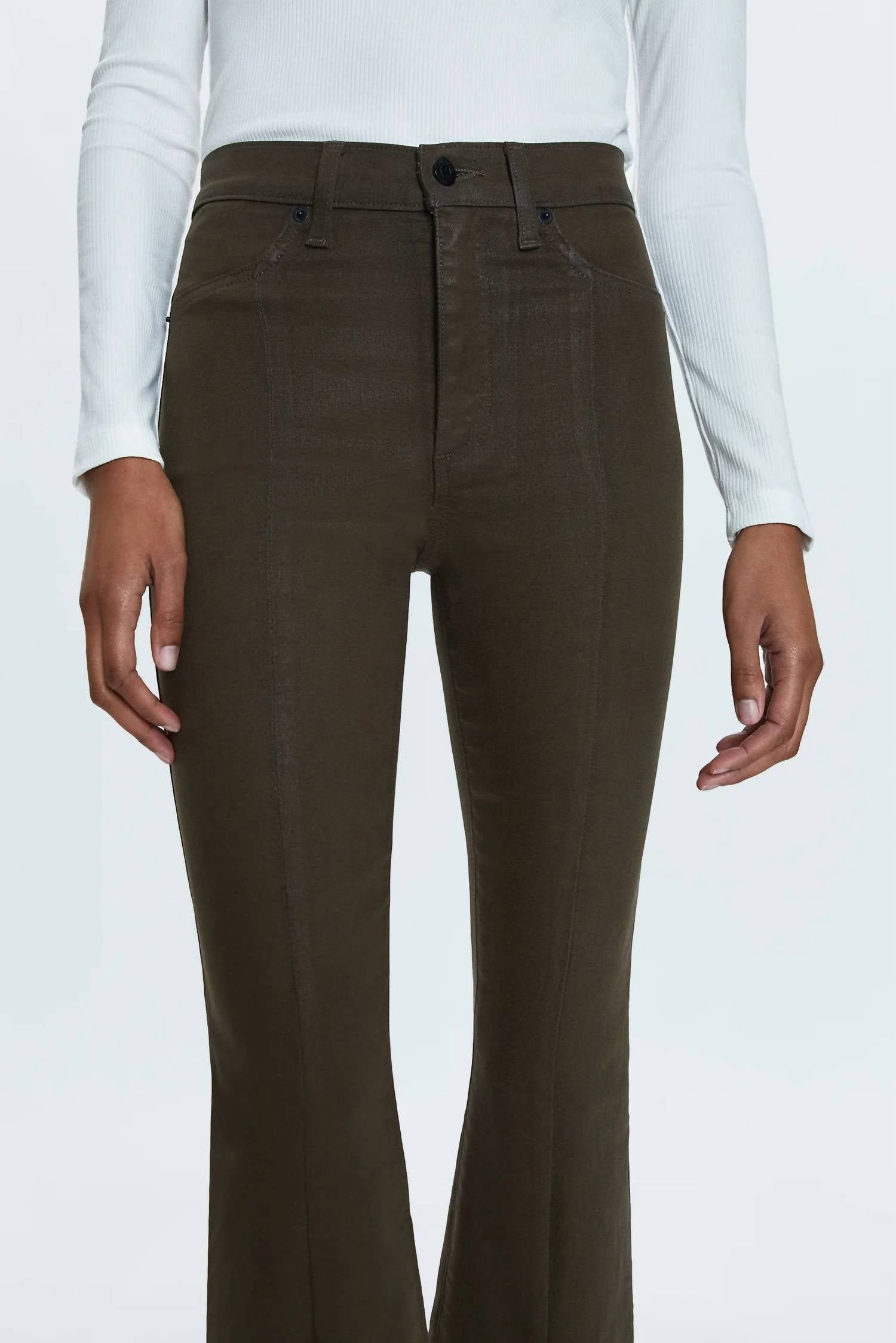 PISTOLA Lennon High Rise Bootcut Jeans With Slit in coated palm - women's jeans - view 4