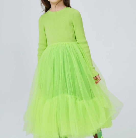 Girl's Ribbed Sweater and Tulle Dress